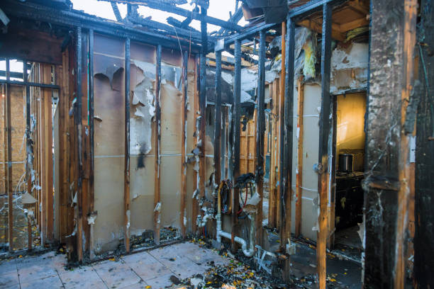 Professional Fire Damage Removal technician working in West, TX